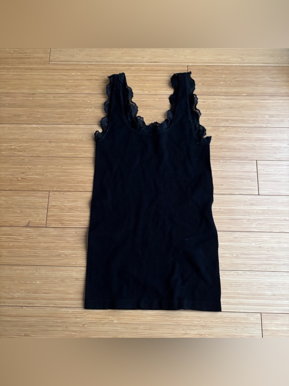 Y2K vintage black lace tank top